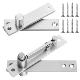 Pivot Hinge for Wood Doors Stainless Steel Heavy Duty Hidden Hinges with 360 Degree Rotation Invisible Door Hardware for Secret Doors and Bookshelf