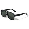 Dweebzilla Oversized Square Sport Aviator Sunglasses Classic Turbo (Matte Black