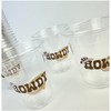 Western Howdy Disposable Party Cups, 12 oz Clear Plastic, Cowboy