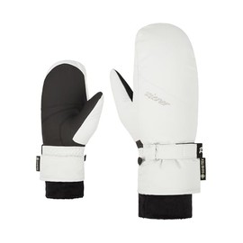 Ziener Women's KLAIRO Ski Mittens / Winter Sports | Gore-Tex Very Warm White Fog, 6.5