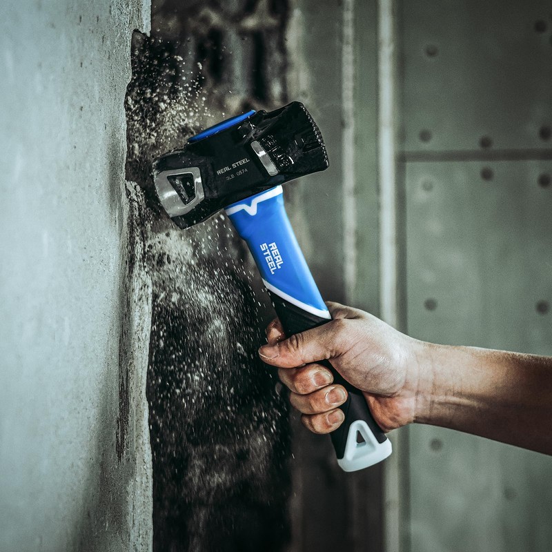 Real Steel Small Sledge Hammer, 3lb Blacksmith Hammer,Drilling Hammer with