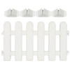 DOITOOL 2PCS Plastic Garden Edging Fence White Garden Picket Fence