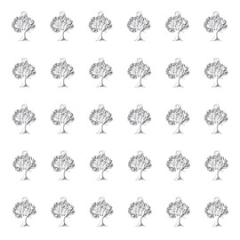 Ruwado 50 Pcs Tree Charms Antique Silver Gold Tree of Life Pendants Beads Metal Accessories for DIY Jewelry Making Kit Jewelry Findings Supplies Crafting Art Project Necklace Bracelet Key Chain