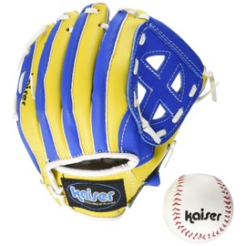Kaiser Kids Gloves 8" with Ball KW-305B Baseball Catch Ball Toddler Leisure Family Sports Blue