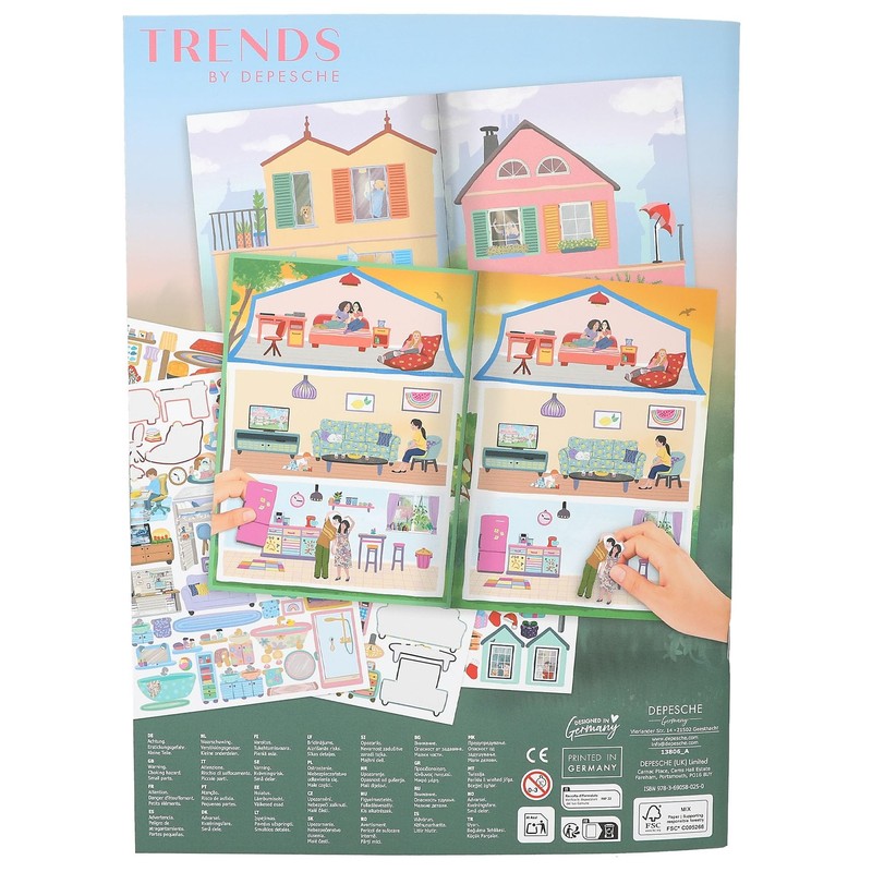 Depesche 13806 Create Your Sweet Home Sticker Book