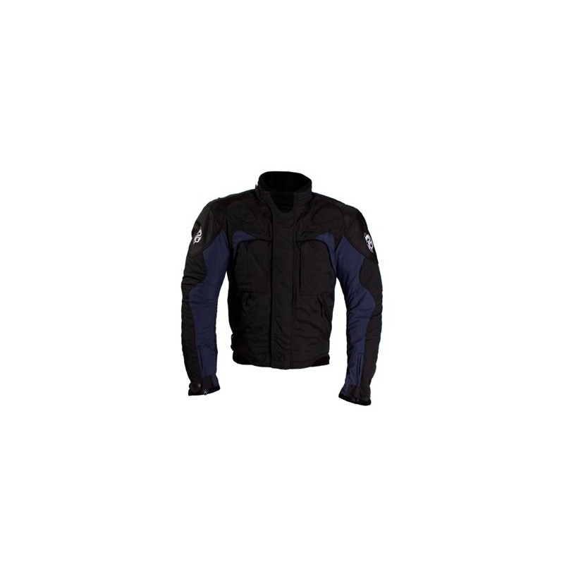 Dragon Rider Flight Textile Motorcycle Jacket - Black-Blue - Large