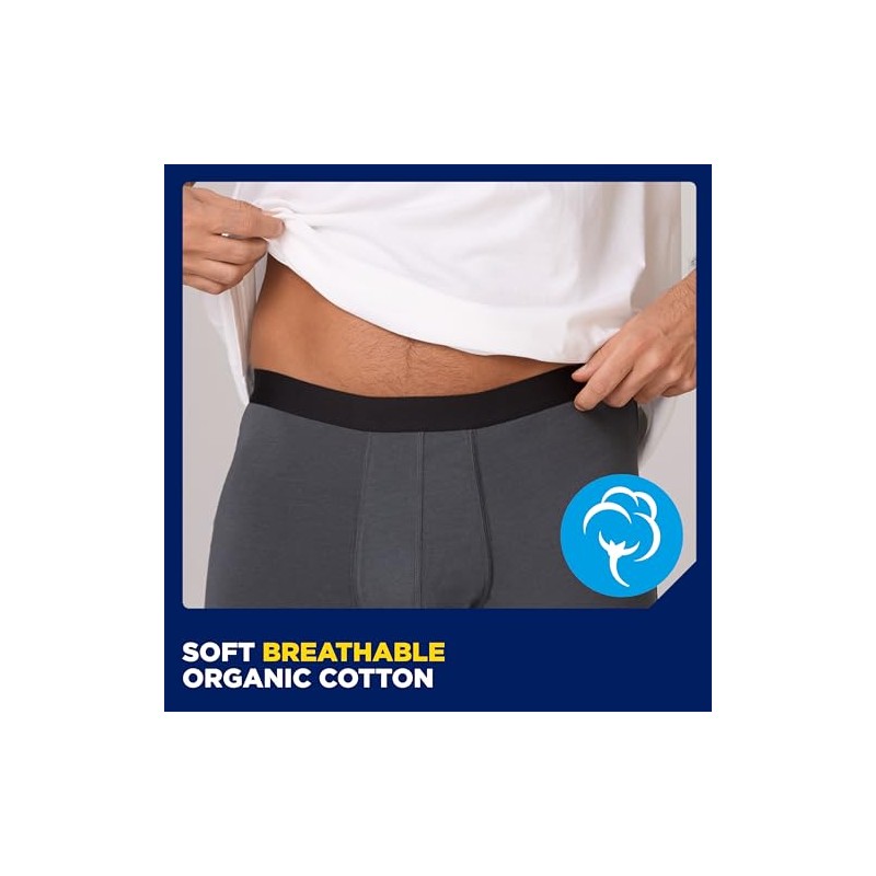 TENA Men Protective Boxers, Discreet Fit Washable Incontinence Pants that
