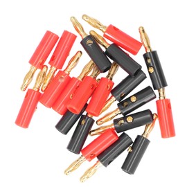 Banana Plugs 20pcs Banana Speaker Cable Plug 4mm Chapado en Oro Tipo de Tornillo Abierto Universal para Sistema de Sonido de Coche Terminales Y Mazos De Cables