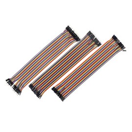 120pcs Dupont Wire 10cm 15cm 20cm 30cm 40cm Optional Breadboard Jumper Wires Assorted Kit Male to Female Male to Male Female to Female Multicolored Ribbon Cable (30CM)