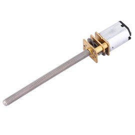 N20 Gear Motor Mini Metal Gear Motor Speed Reducer for Lead Ball Screws DC with 55 mm Long M4 Threaded Spindle (200 Rpm), Gear Motor, Default