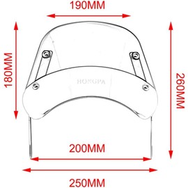 AnXin Windscreen 5-7 Inch Round Headlight Windscreen Motorcycle Cover for Most Motorcycles Dirt Pit Bike Cafe Racer - Black