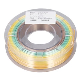 PLA-Filament für 3D-Drucker, 1,75 mm, mehrfarbig, Seide, glänzend, Farbverlauf, 200 g, Druckverbrauchsmaterial
