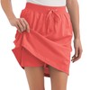 Collections Etc Women's Drawstring Cotton Knit Pull-On Skort with Elastic