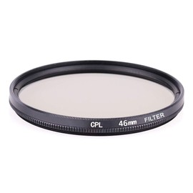 46mm Circular Polarizing Filter CPL Lens Filter, for Enhancing Contrast and Removing Reflections, Screw-in Type Compatible with All Major Brands (46mm)