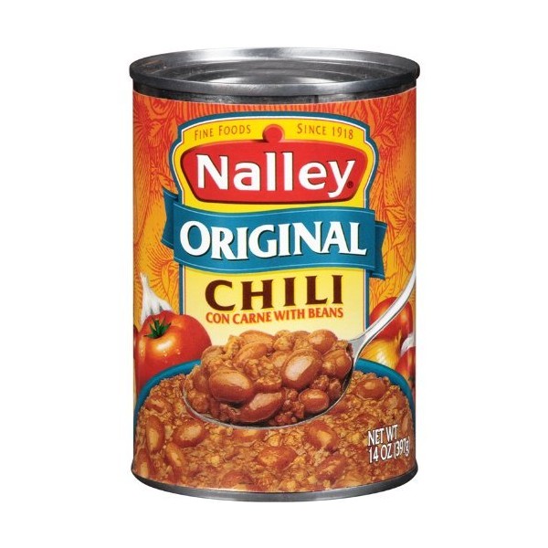 Nalley Original Chili Con Carne with Beans, 14-Ounce Cans (Pack of 6)