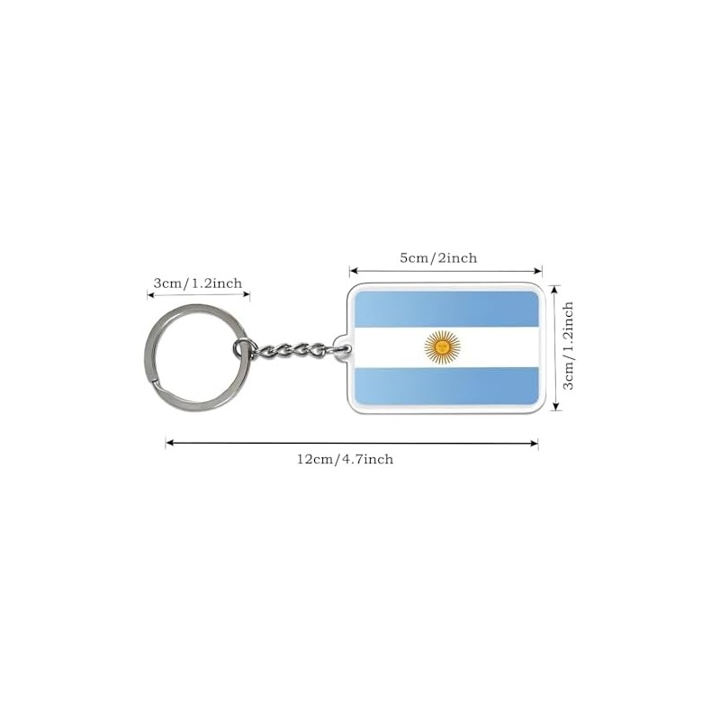 Llavero Argentina con bandera Argentina (2 unidades), Bandera Argentina, medium