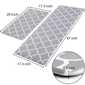 Kmat Kitchen Mat [2 Pcs] Cushioned Anti-fatigue Kitchen Rug, Waterproo