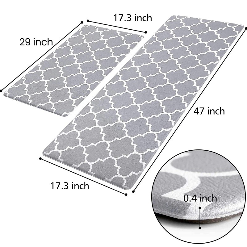 Kmat Kitchen Mat [2 Pcs] Cushioned Anti-fatigue Kitchen Rug, Waterproo