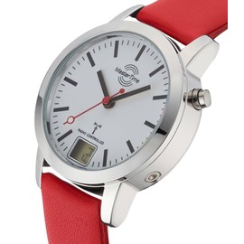 Master Time MTLA-10918-11L Wireless Quartz Women's Watch Analogue with Digital Date with Leather Strap