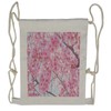 Ambesonne Floral Drawstring Backpack, Japanese Sakura Flowers, Sackpack Bag
