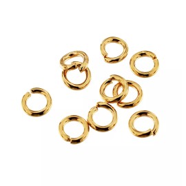 Unbranded Gold Stainless Steel Jump Rings 6mm - Open 16 Gauge - 50 Rings - J142
