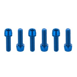 Chooee Bike Stem Bolts 6PCS, M5 x 18mm Stem Bolts Screw For MTB/Mountain Bike/Road Bicycle Blue