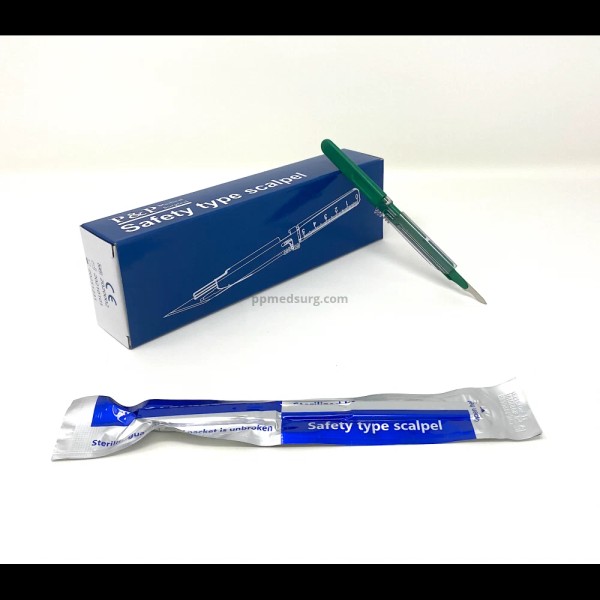 P&P Medical Surgical Safety Scalpel Sterile # 15 Plastic Handle