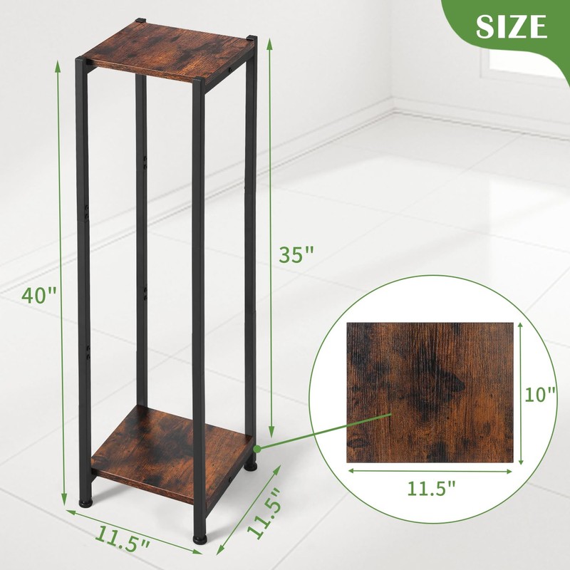 Extra Tall Plant Stand Indoor,40 Inch Plant Stands,2 Tier Metal