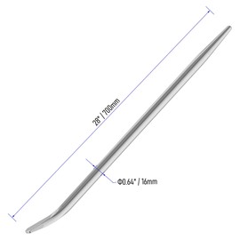 FOCMKEAS 28“(700mm) Aligning Pry Bar Round Crowbar Sleever Bar for Prying and Alignment with Non-Slip Handle, CR-V (28 Inch)
