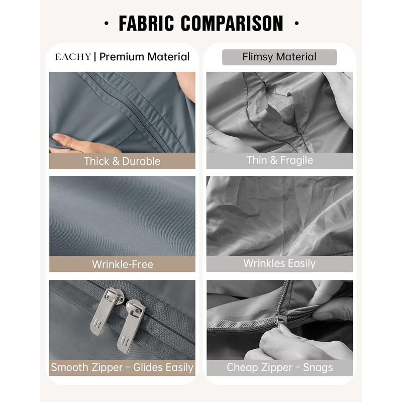 Eachy 3-Pack Comforter Storage Bag Blanket Storage Bags, Compression Storage