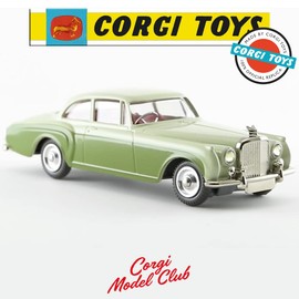 Corgi Toys Model Club 224 - Bentley Continental Sports Saloon, Green,silver,black