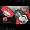 Caluxe Triangle Skeleton Automatic Mechanical Wrist Watch for Men Rubber