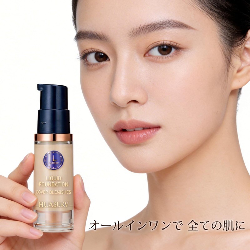 aopoka Liquid Foundation, High Coverage, Adhesion, 3D 3D Makeup, 0.2