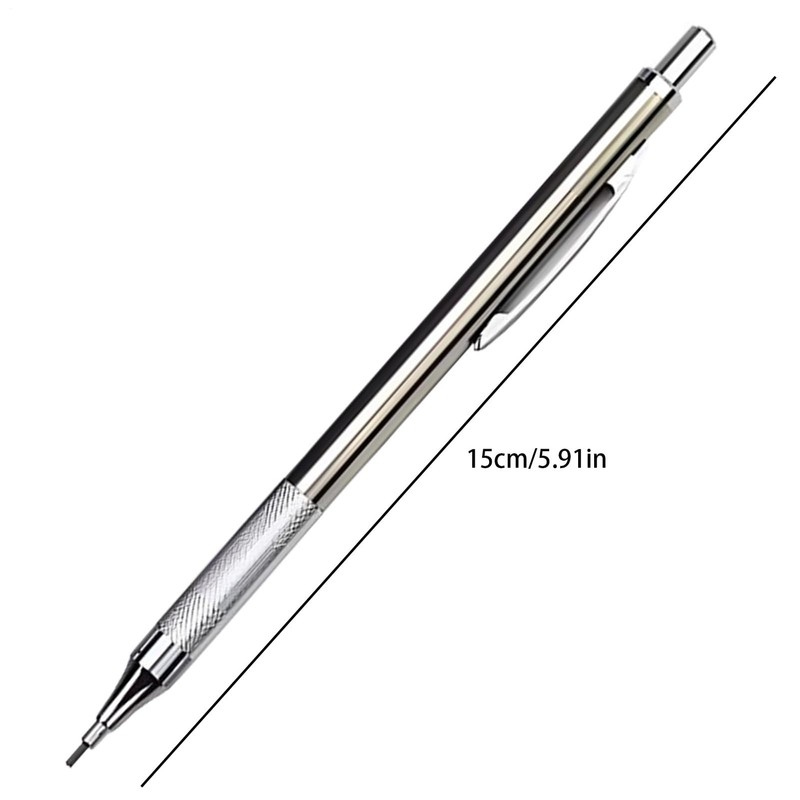 Mechanic Pencil, Automatic Metal Pencil, School Stationery Stainless Steel Pen