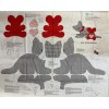 QT FABRICS - CAT & MOUSE STUFFABLE PANEL #27264J-- 36"x44"