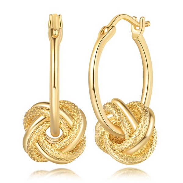 HOBATS 14K Gold Hoop Earrings for Women Gold Earrings for