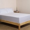 LINENWALAS 100% Cotton Percale White Double Size Fitted Sheet Only