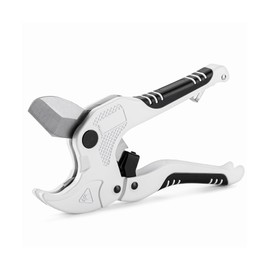 Bates- PVC Pipe Cutter, Cuts up to 1-5/8", Ivory Ratcheting PVC Pipe Cutter Tool, Pipe Cutters PVC Pipe Shears, Plastic Pipe Cutter, PEX Pipe Cutter, PVC Cutter Tool, PVC Ratchet Cutter