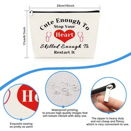 Nurses Gift Makeup Bag Nurse Practitioner Gifts Cosmetic Bag Pouch Nurses Week Appreciation Gifts for Doctor Nurse Women RN Nursing Student Graduation Birthday Gift Travel Make Up Bags