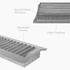 HVAC OV 13" x 3" Aluminum Supply/Exhaust Grille for a
