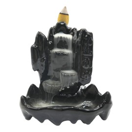 MIKVAR Backflow Incense Cones Burner Waterfall, Ceramic Incense Holders for Home Aromatherapy, Relieve Stress & Creating a Relaxing Ambiance (#4)