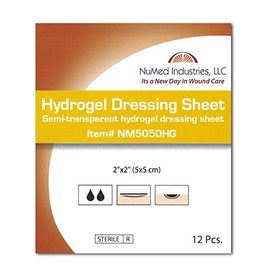 NuMed Hydrogel Dressing Sheet 2x2 12/Box
