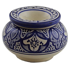 Moroccan Handmade Ceramic Ashtrays Smokeless Cigar Exquisite design with Vivid Colors X-large