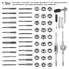 HARFINGTON 60pcs Metric SAE Tap and Die Set M3-M12 4-40-1/4-28