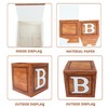 Baby Shower Boxes Party Decorations - 4 Wood Grain Brown