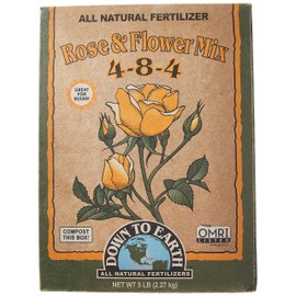 Down To Earth All Natural Fertilizers 07820 Down to Earth Rose & Flower Mix-5 lb Fertilizer, Brown