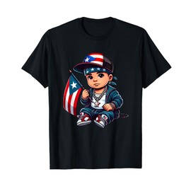 Puerto Rican Prince Kid Bandana Boricua Flag Hat Baby T-Shirt