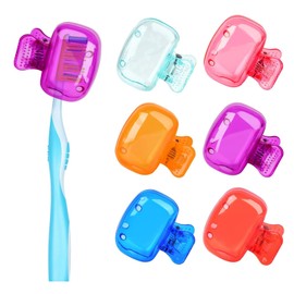 6 Pack Toothbrush Covers Portable Toothbrush Protector Coverings Clips Tooth Brush Storage Head Cover Cap for Kids Bathroom Home Travel Tooth Brush Case