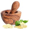 Mortar with Pestle Made of Olive Wood, Herb Mortar, Handmade
