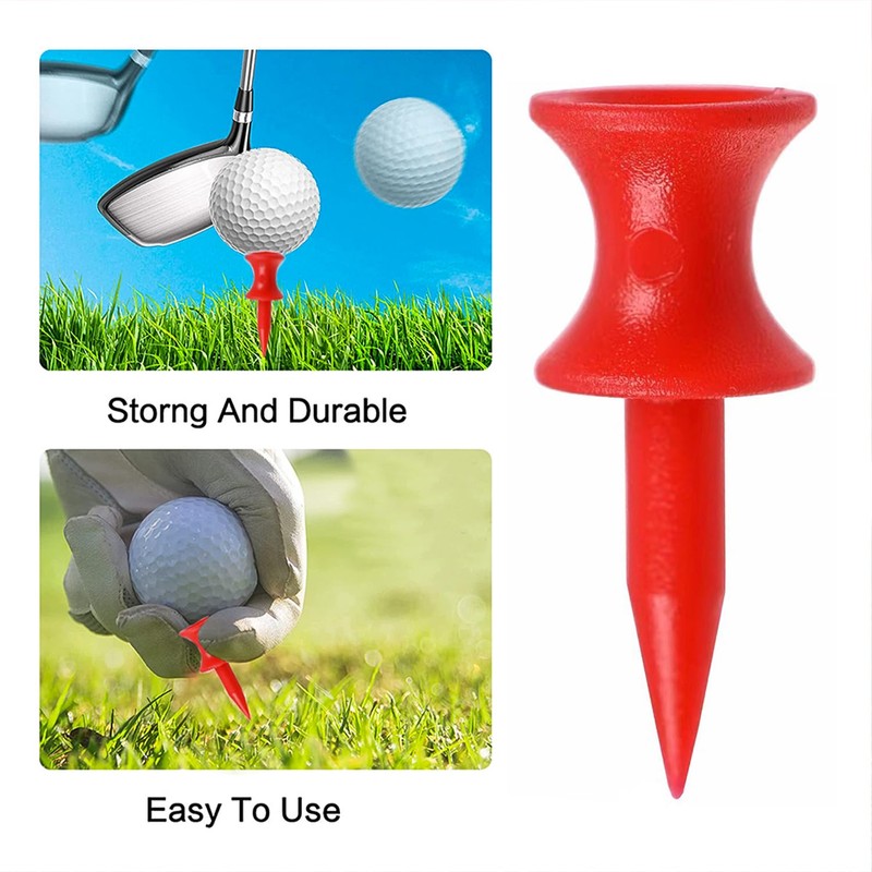 hzfengsheng Red Golf Tees Plastic Golf Tees Golf Pegs for